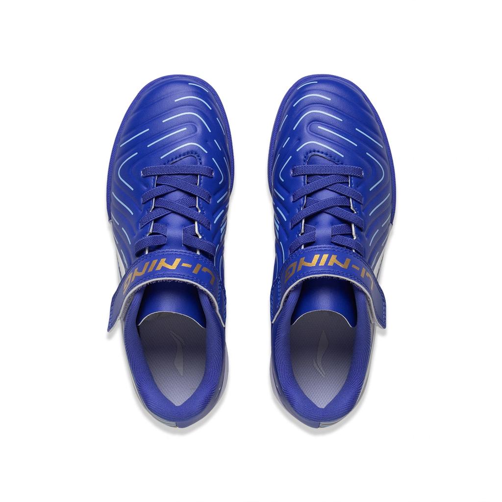 Li Ning Kids Comfortable Versatile Shock Absorbing Durable Low Top Soccer Shoes Kids sneaker Blue YKGV008-5