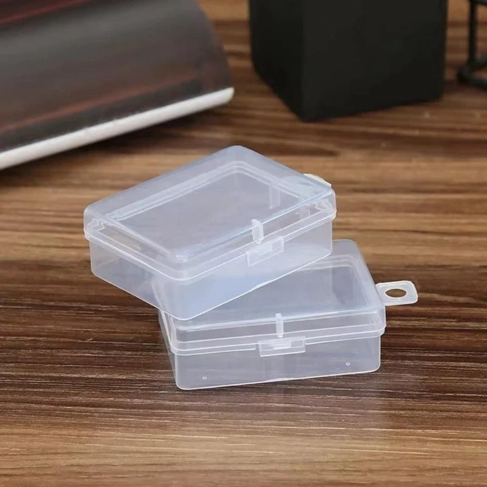 Flip Cover Transparent Storage Box Mini Sewing Storage Box Hair Clips Boxes  Gift Packaging