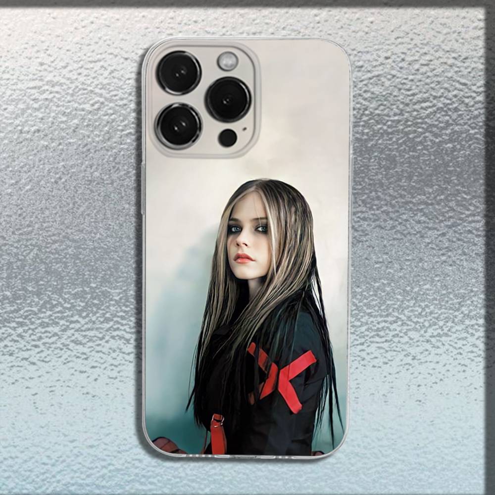 

Singer Avril L-Lavigne Phone Case For iPhone 16,15,14,13,12,11 Plus,Pro,Max,XR,XS,Plus,E,Mini Transparent Soft Cover iPhone12mini