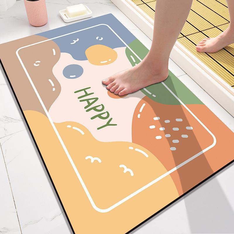 Diatom Mud Cushion Absorbent Mat Toilet Entry Door Non-slip Mat Bathroom Foot Mat Toilet Entry Carpet