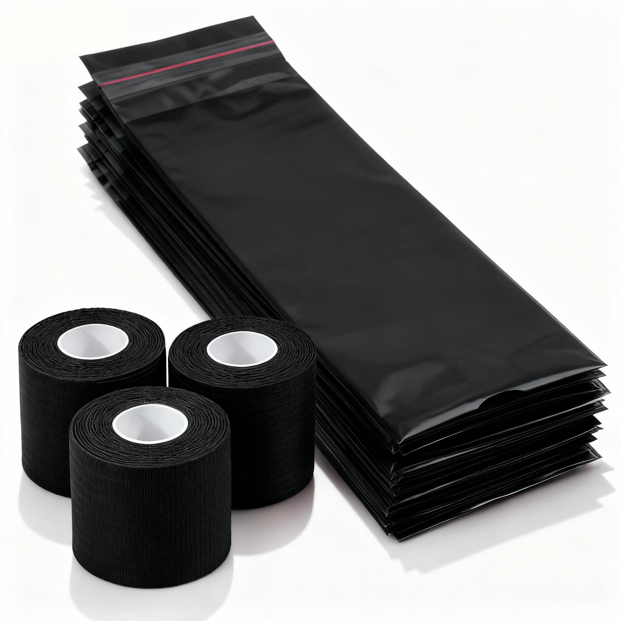 

DM Tattoo Pencil Sleeve Bag Covers 100Pcs and 3Pcs Pink/Black Bandage Practice Tattoo Microblading Supplie for Tattoo Artists