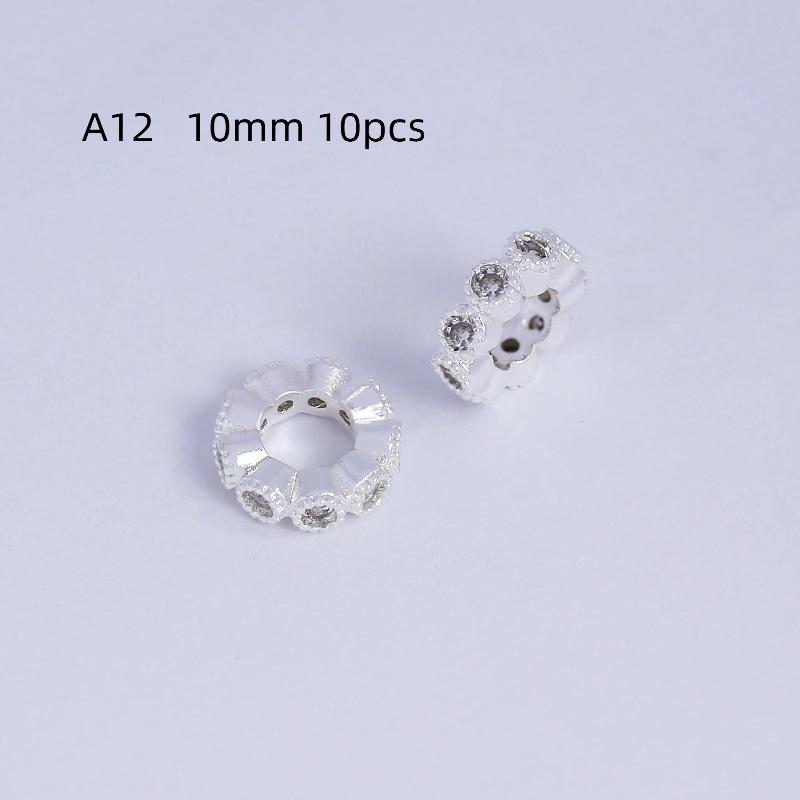 10/20Pcs Diy Accessories Metal Rhinestone Wave Shape Spacer Beads For Jewelry Making Bracelets Beads Separator Beads