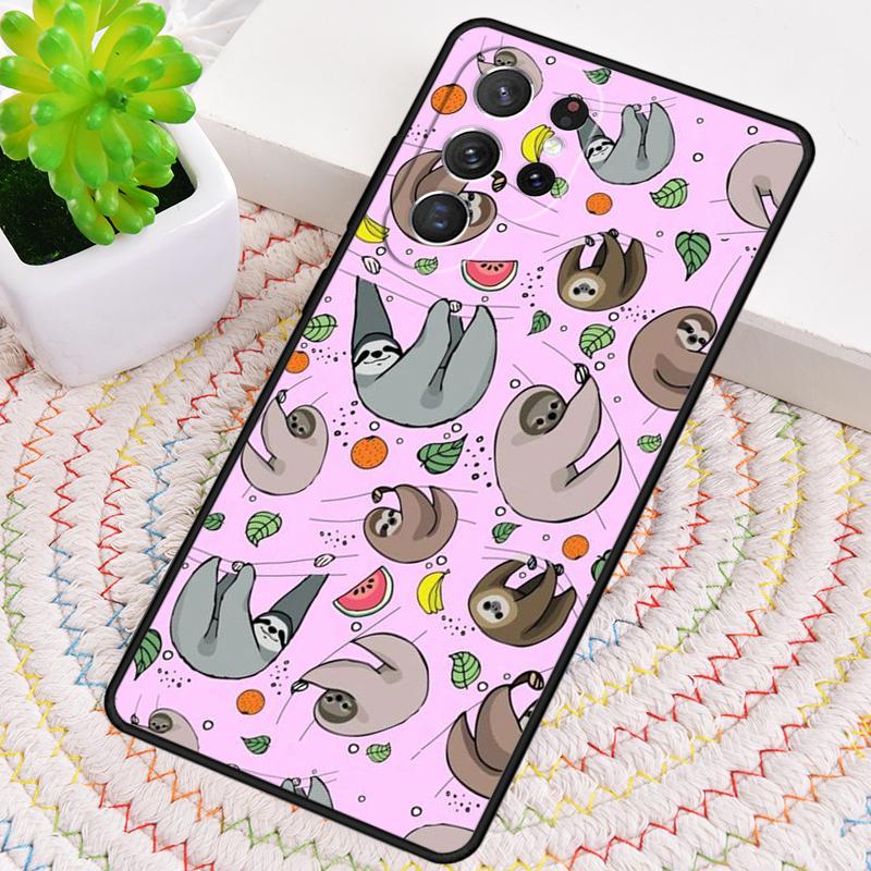 Cute Sloth Animal soft Phone Case for Samsung Galaxy note 10 pro S26 Ultra S23 S24 FE S25 S21 S22 PLUS shockproof Cove