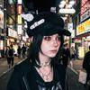 Leather Buckle Cat Ear Beret Hat Polyester Streetwear Hat Y2K Newsboy Cap  Teen Girls