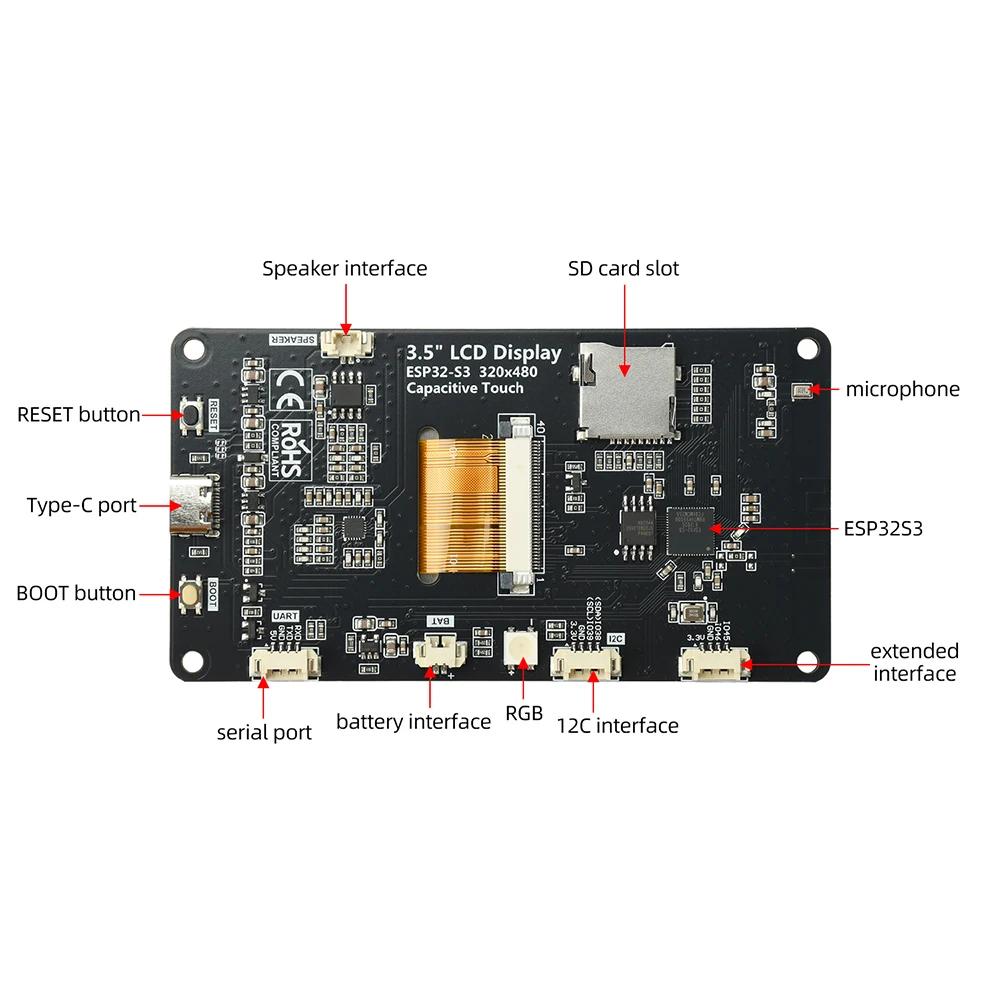 ESP11-S1 1.1-inch WiFi Bluetooth development board 111*181 intelligent display screen touch screen AI Chat Q&A Type C