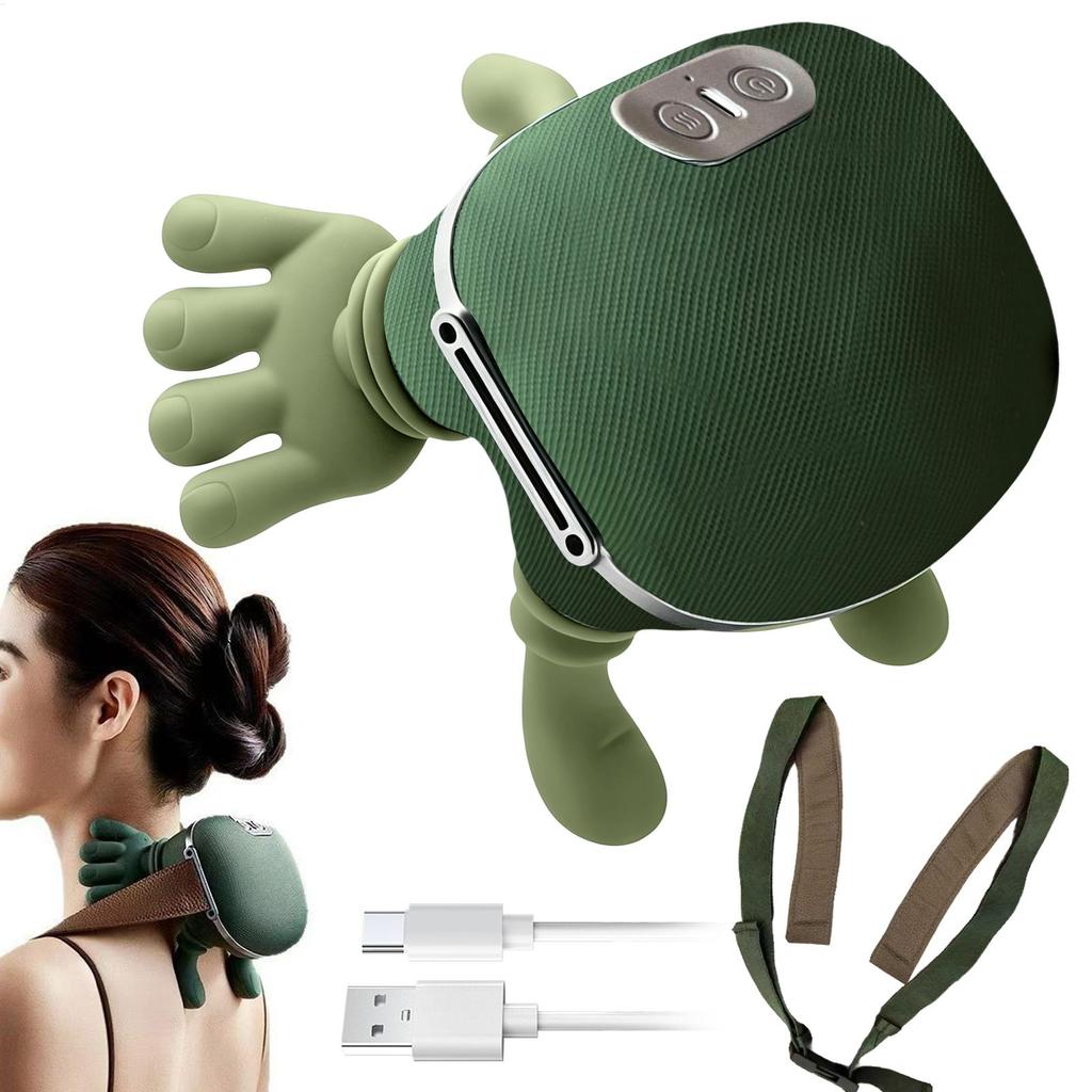 Cordless Neck Massager Deep Tissue 3 Speed 2 Heating Modes Rechargeable Electric Massage Device for Pain Relief Relaxation Gift