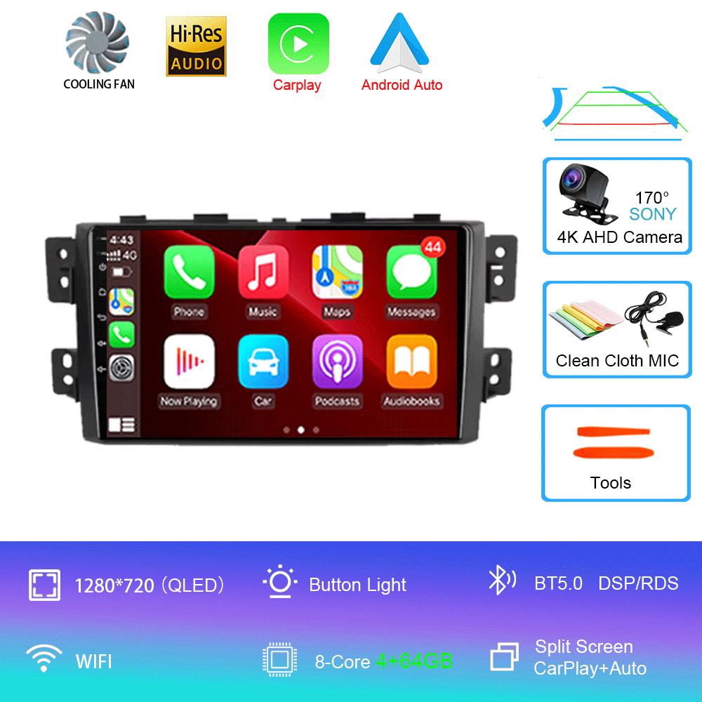 For Kia Borrego Mohave 2008 2009 - 2015 Car Radio Android 14 Carplay Navigation GPS Multimedia Player Stereo WiF+4G 360Camera BT
