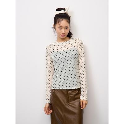 Sheer DoT T Long Sleeve Pf