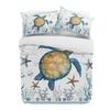 Sea Turtle Blue Starfish Shell Duvet Cover With Pillow Case Custom 3pcs Bedding Set Quilt Cover Double Bed Home Textile