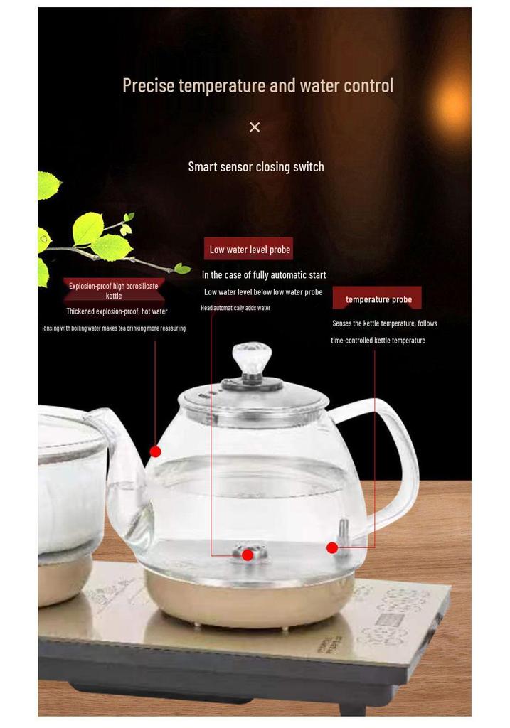 Automatic Electric Glass Tea Kettle with Disinfection Function
