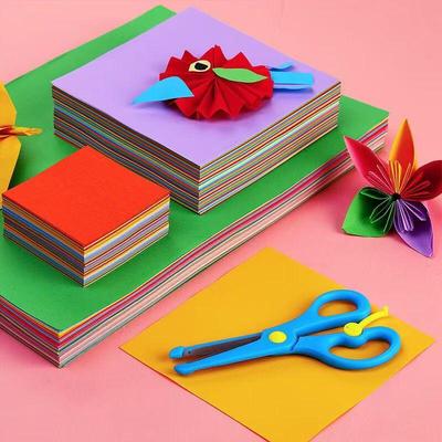 DIY Colored Paper for Paper Folding: Thousand Cranes, Roses, and Hearts - Kindergarten Craft Supplies