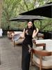 2026 High-End Black Qipao: Slim, Retro-Style Dress for Summer Engagements