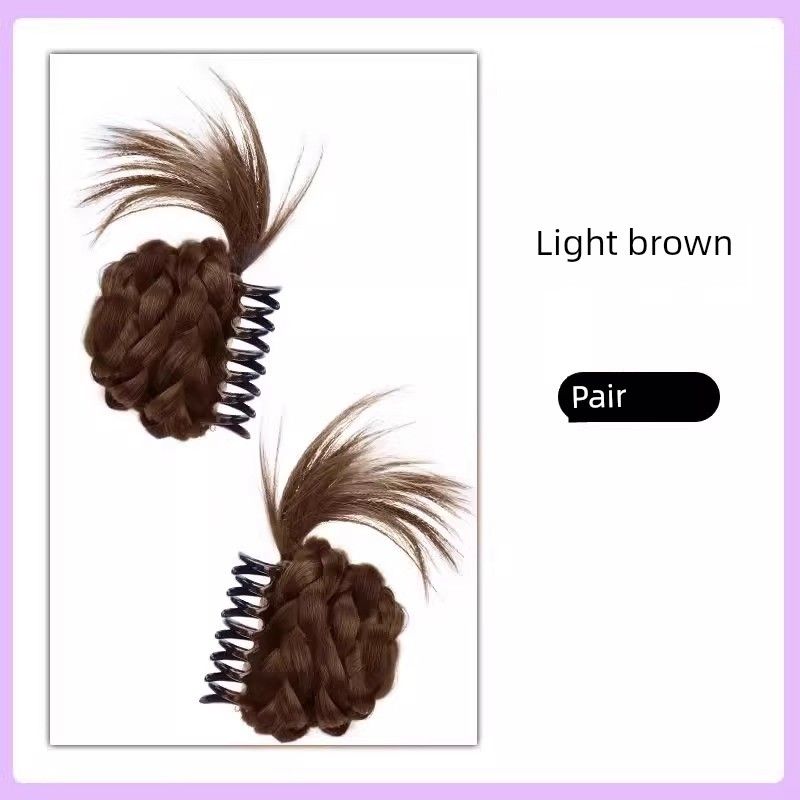 

Пучок женский крашеный куриным пером с захватом милый крутой сексуальный голова бадминтон натуральный и пушистый пучок из бобов шиньон Cable Stitch ball head [light brown] a pair