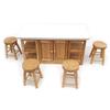 1Pc 1/12 Dollhouse Miniature Wooden Stool Chair Furniture Accessories Decoration