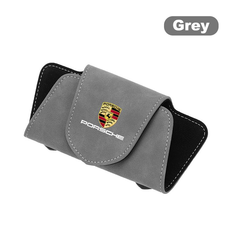 Car Glasses Case Sun Visor Sunglasses Storage Box Clips For Porsche Cayenne Panamera Macan Boxster 911 Carrera 928 944 Accessory