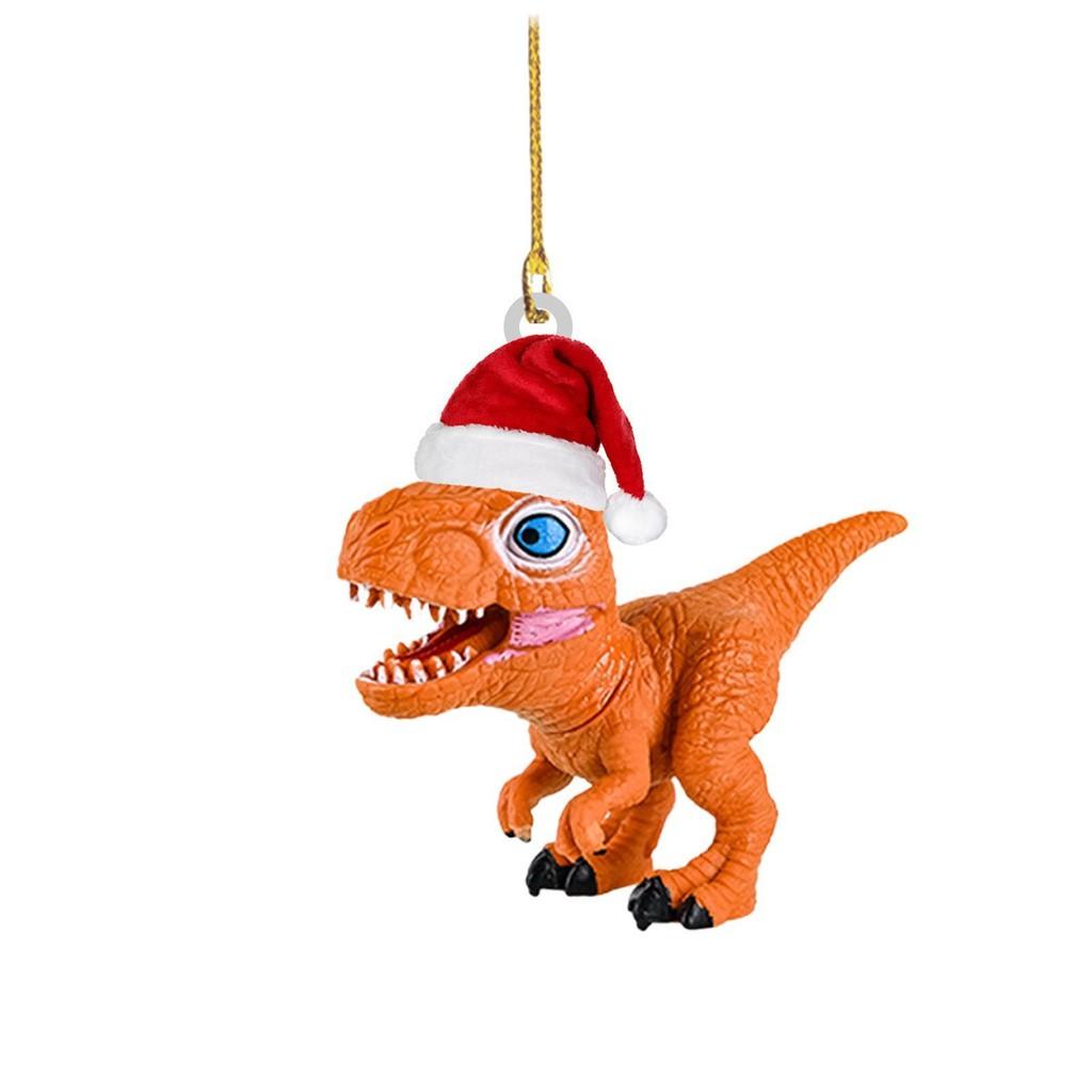 Acrylic Dinosaur Charming Christmas Pendant For Colorful Car Decoration Interior