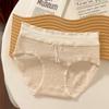 French Style Women Mid Waist Antibacterial Combed Cotton Ladies Panties