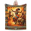 Super Soft ART African Ethnic-Style Throw Blanket Premium Fleece Flannel Lightweight  Bed Blanket Cozy Plush Blankets