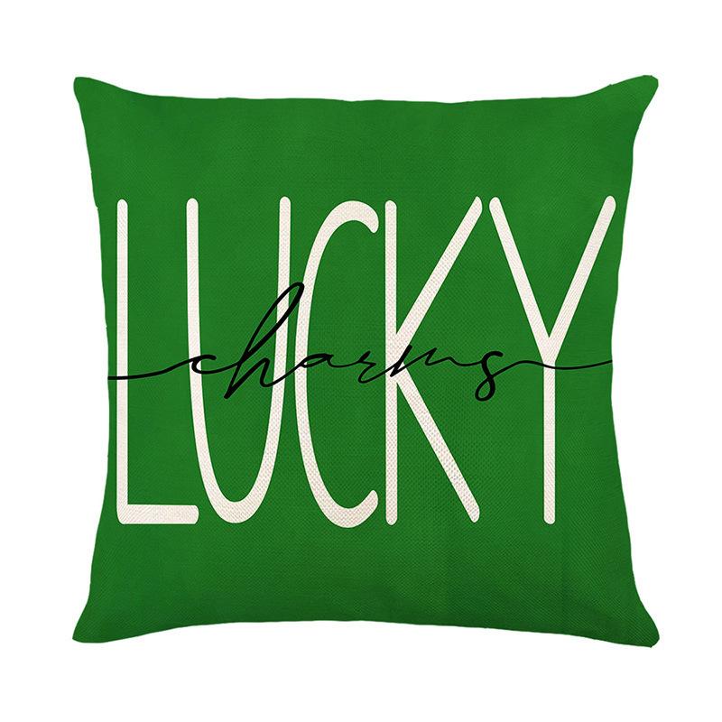 Pillowcase Home Sofa Cushion Cover St. Patrick's Day Pillowcase Cartoon Irish Pillowcase Ins Style