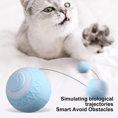 Interactive Cat Ball Toy USB Rechargeable Self Moving Ball Automatic Rotatable Smart Cat Ball Indoor Active Rolling Toys for Kitten Cats