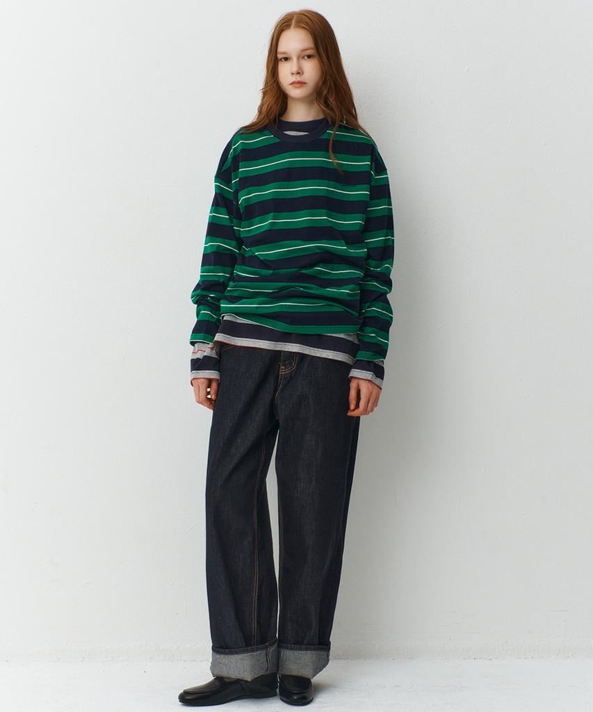 RAVEROUS Oversized Striped Green