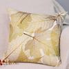 4 Pcs Double Sided Gold Foil Leaf Cushion Covers, Luxury Tropical Botanical Print Throw Pillow Cases (No Inserts)