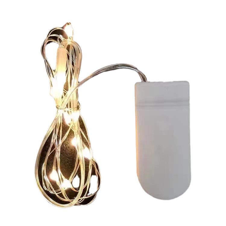 LED Fairy String Lights - Button Battery, Copper Wire for Birthdays & Christmas Decorations