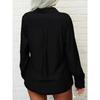 Long - Sleeve Button - Up Double - Pocket Lapel Casual Women's Blouses & Shirts