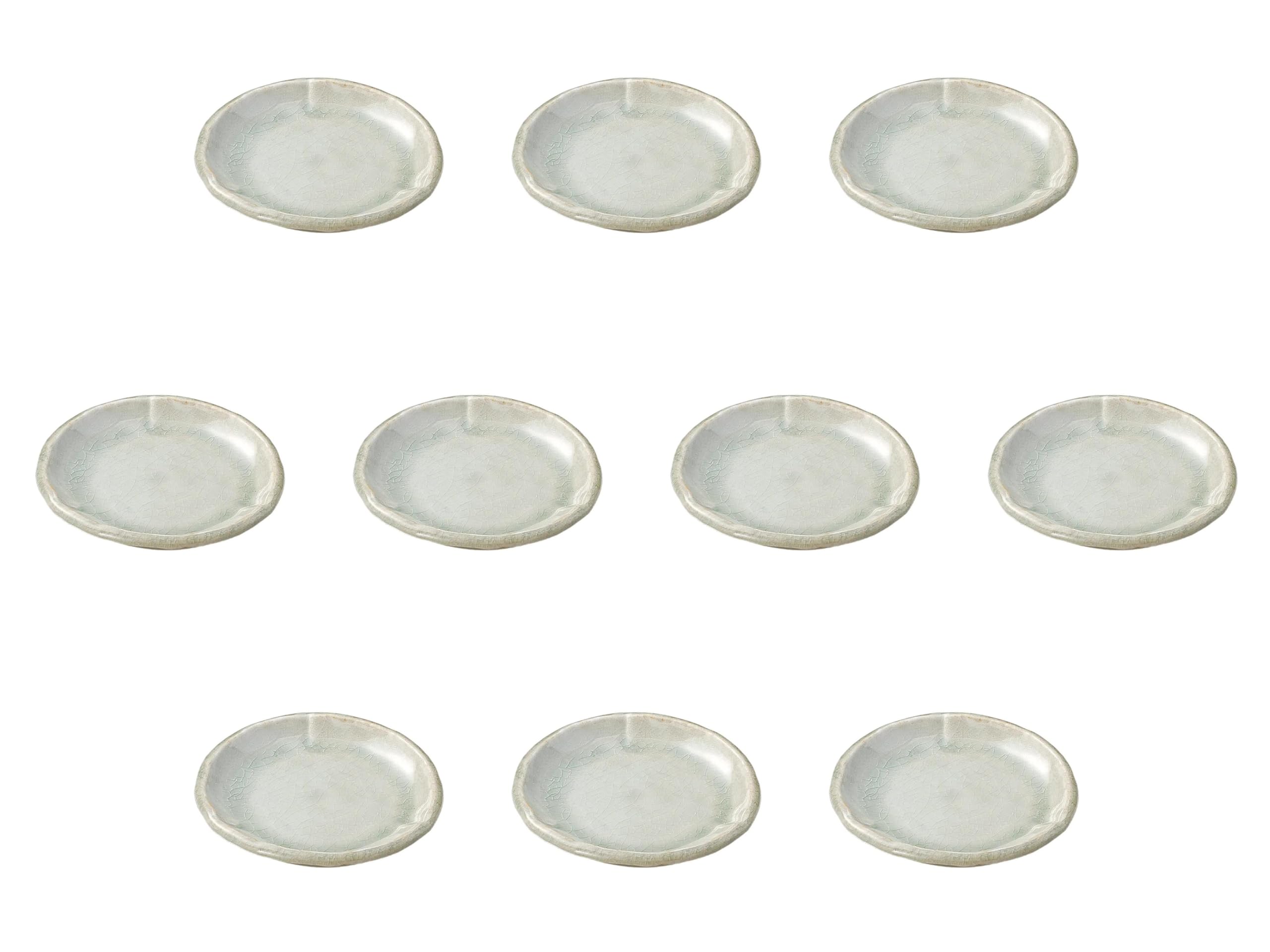 

Set of 10 Hakuun round plates x Side plates Setomonohonpo 4.0 [13 1.7 cm]