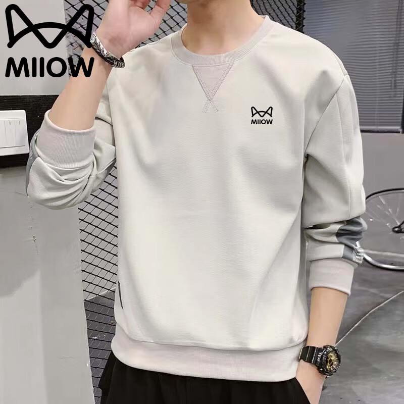 Mao Ren Men's Casual Crew Neck Long Sleeve T-Shirt