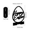 DIY Party Decoration Supplies Egg Easter Rabbit Black Acrylic Table Ornament Hollow Out