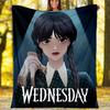 Wednesday Addams3 printed throw blanket—lightweight,soft,warm;versatile blanket for all seasons—perfect as &air-conditioning throw,nap blanket