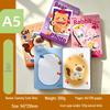 A5 Cartoon Notebook with Color Pages - Thick, Portable Diary for Students