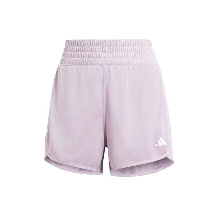 New Adidas Pacer Essentials Knit High Rise Shorts Sports Shorts Women's Pink IR6235