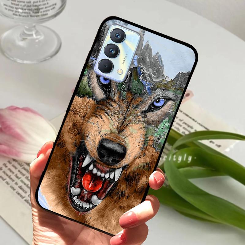 For cover Realme GT Master Case Edition Animal Cartoon Soft Silicone Funda for Realme GT Master Explorer Phone Cover Black Coque