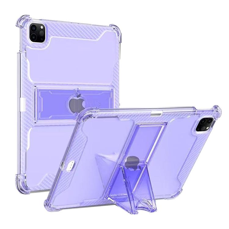 For iPad Pro 11inch (M4/M5) Case 2024/2025 Release with Kickstand/Stylus Pencil Holder Slot Soft TPU Clear Back Cover Protective