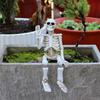 Realistic Waving Skeleton Miniature Figurine Handcrafted Resin Art Ornament Perfect For Halloween Holiday Decors Gift