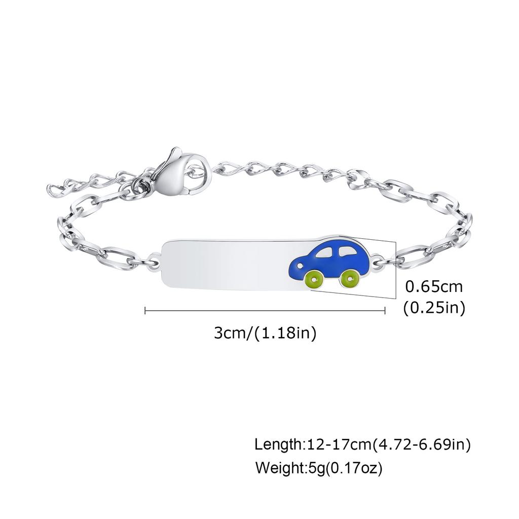 A Variety Of Fashionable And Personalized Women'S Children'S Cute Elements Epoxy Stainless Steel Gold Bracelet Length 12-17Cm