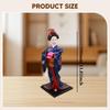 Ethnic Japanese Geisha Girl Statue Miniature Figurine Free Standing Kimono Doll Asian Geisha Doll for Home Office Decoration