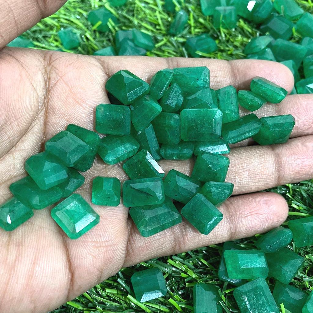 Natural Zambian Emerald: Octagon Faceted Loose Gemstone for Ring