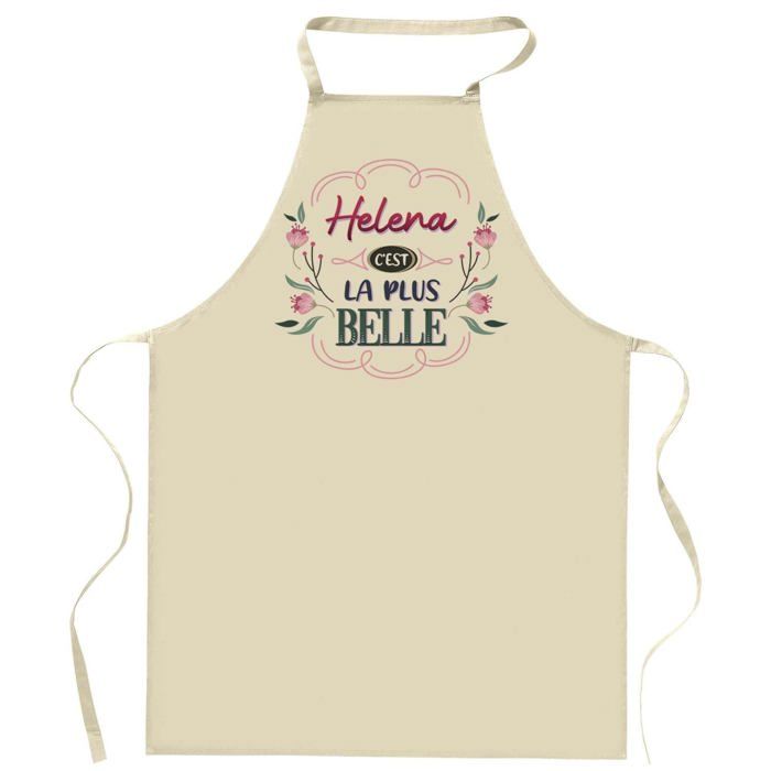 Tablier de cuisine - Helena la plus belle - Impression bretonne - Coton épais - Liens ajustables