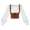 Polyester Velvet Vest With Ears Border Long Sleeve For Halloween Cosplay And Fantasy Role Play