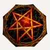 Enchanted Pentagram with Thorny Branches StickerUmbrella, Portable 3-Fold Umbrella for Men & Women,Christmas Gift ES143