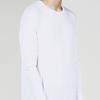 Herren T-Shirt Einfarbige Unregelmäßiger Saum Rundhals Langes Hemd mit Handschuhen für den täglichen Gebrauch