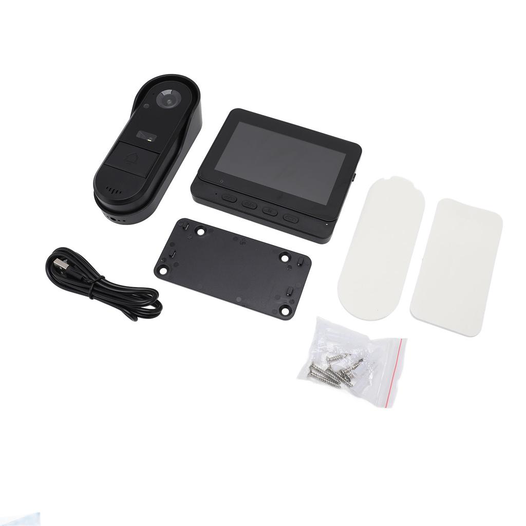 Wireless Video Doorbell System 4.3 Inch IPS Screen Video Door Phone IP65 Water Resistant Wide Angle