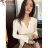 Woodpecker Women's V-Neck Long Sleeve Slim Fit Knit Top