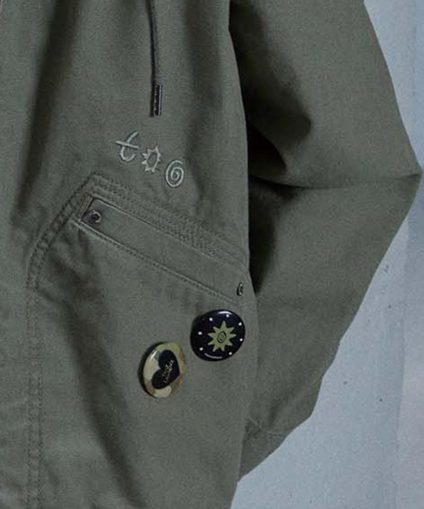 Tony Lawrence Washed Hoodie Work Jacket Light Khaki