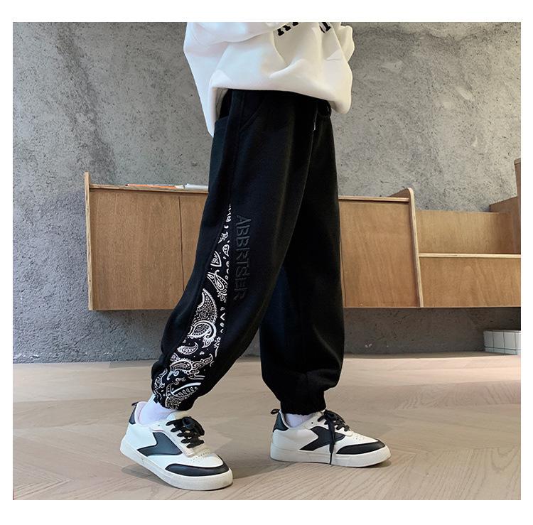 Boys' Fleece One-Piece Pants: Winter 2024 Thickened Casual Sweatpants for Big Kids