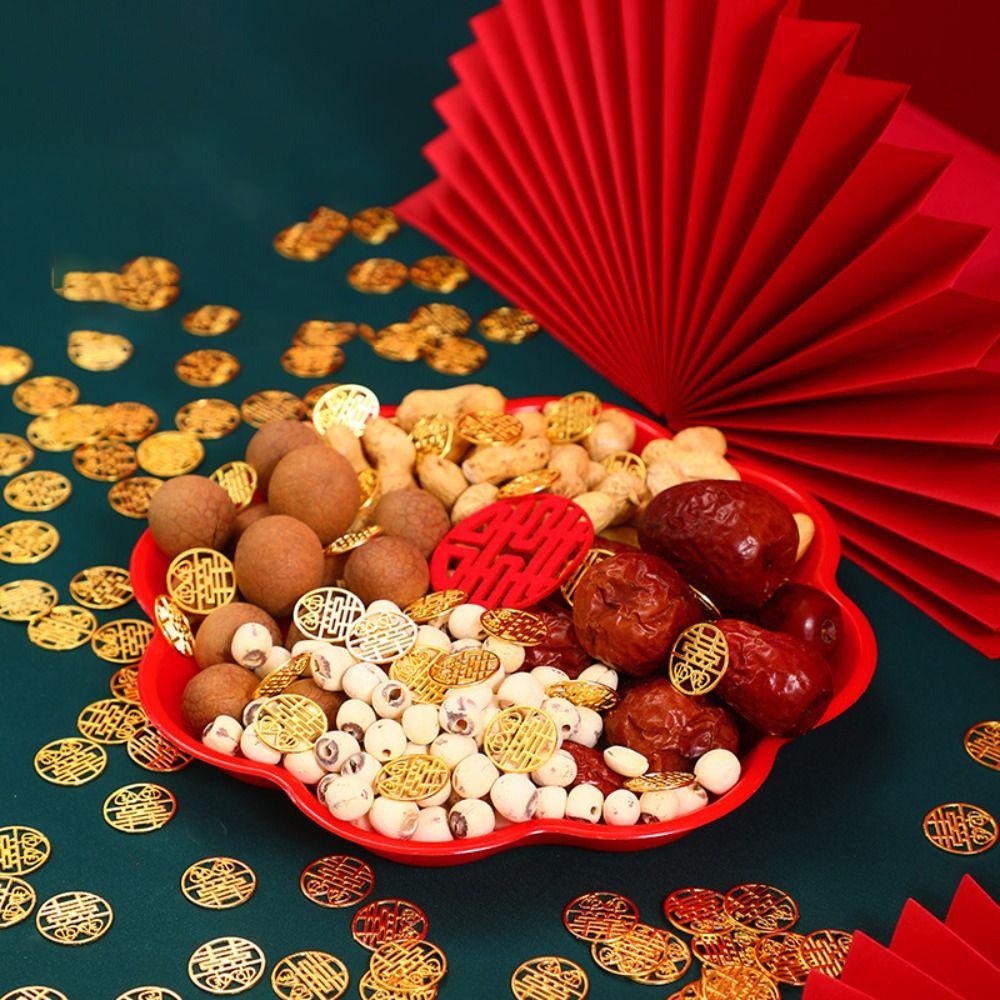 Colorful Wedding Chinese Tradition Circular Wedding Gift Coin Party Supplies Pendant Gold Coin