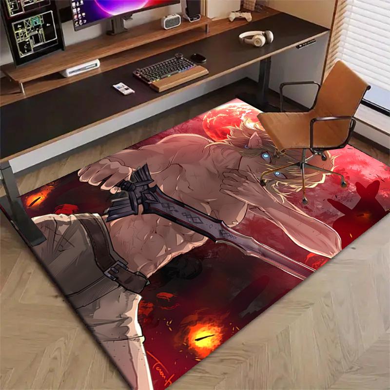 Game Zelda Printed Area Rug Carpet for Bedroom Living Room Home Decor Rugs Mat Non Slip Mat Rug for Bedside